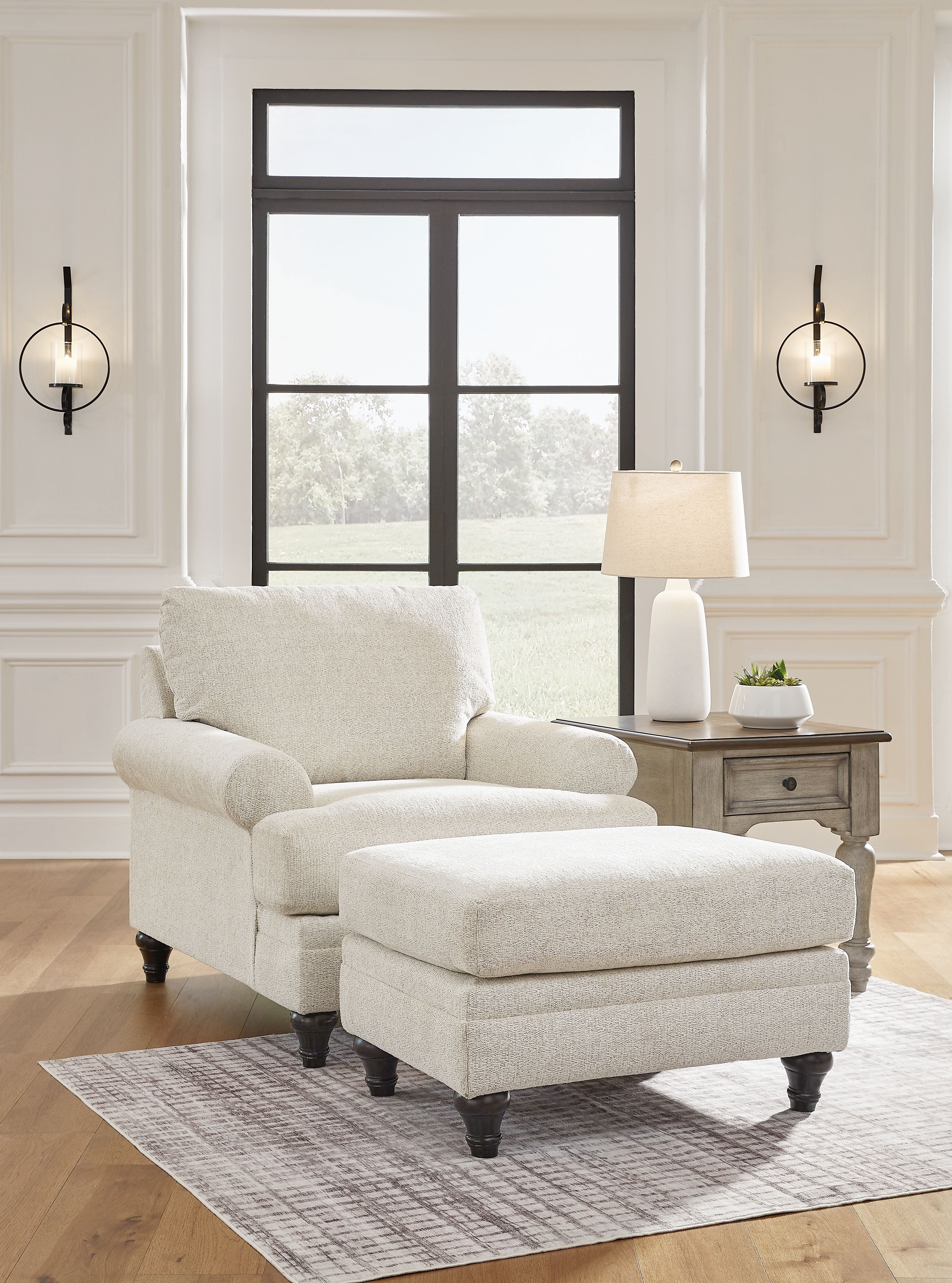 Chaise lounge discount chair with ottoman